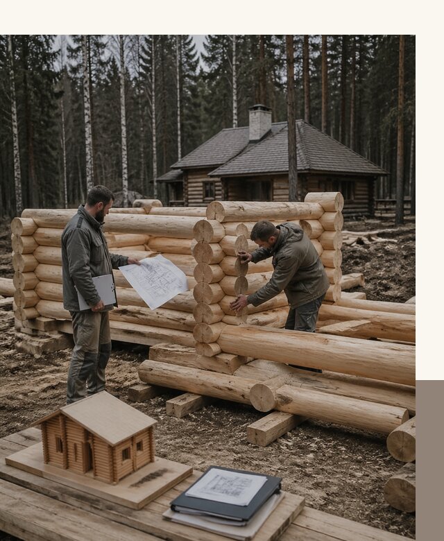 Проектирование и строительство домов из бревна в Нижнекамске